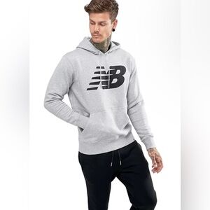 NEW BALANCE - Essentials Hoodie Sweatshirt - Men (Gray) (Size 2XL)